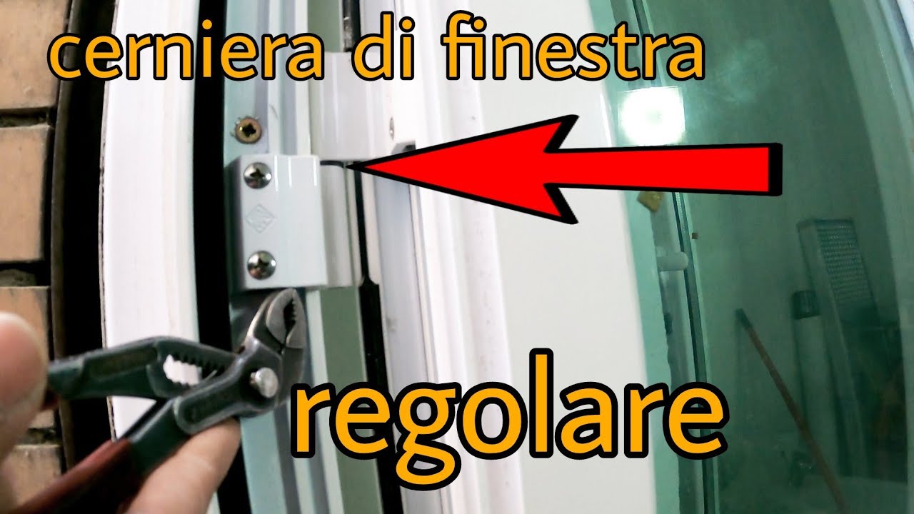 come regolare la cerniera porta finestra di alluminio