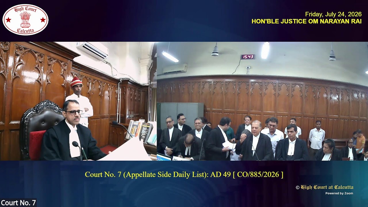 24 July 2026 | Court No. 7 | Live Streaming of the Court proceedings.