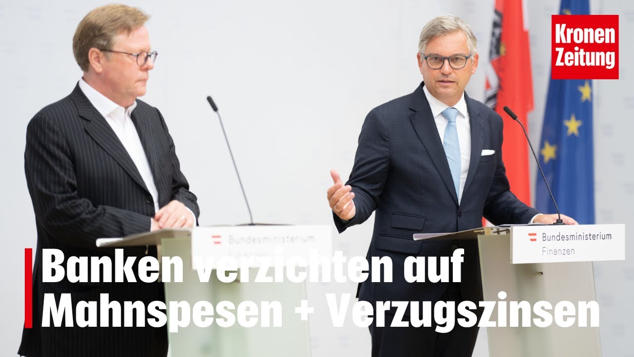 Banken verzichten auf Mahnspesen und Verzugszinsen | krone.tv NEWS