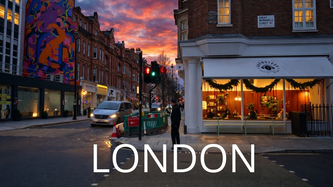 [4K] London Late Afternoon Walk | Tavistock to Oxford Street (Quiet, No Talking)