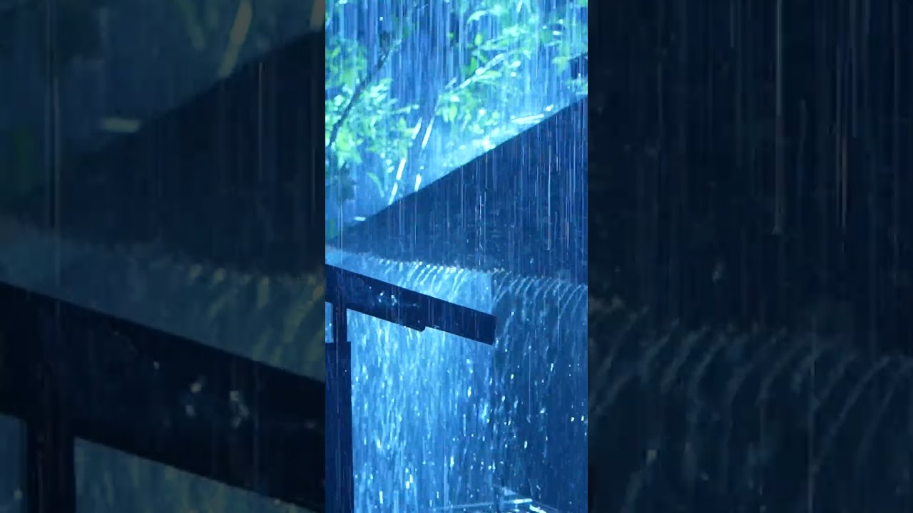 Rainstorm & Thunder Sounds at Night 
