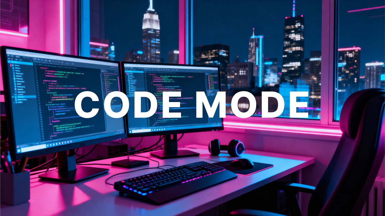 Aesthetic Coding Workspace | Pink Neon City Vibes