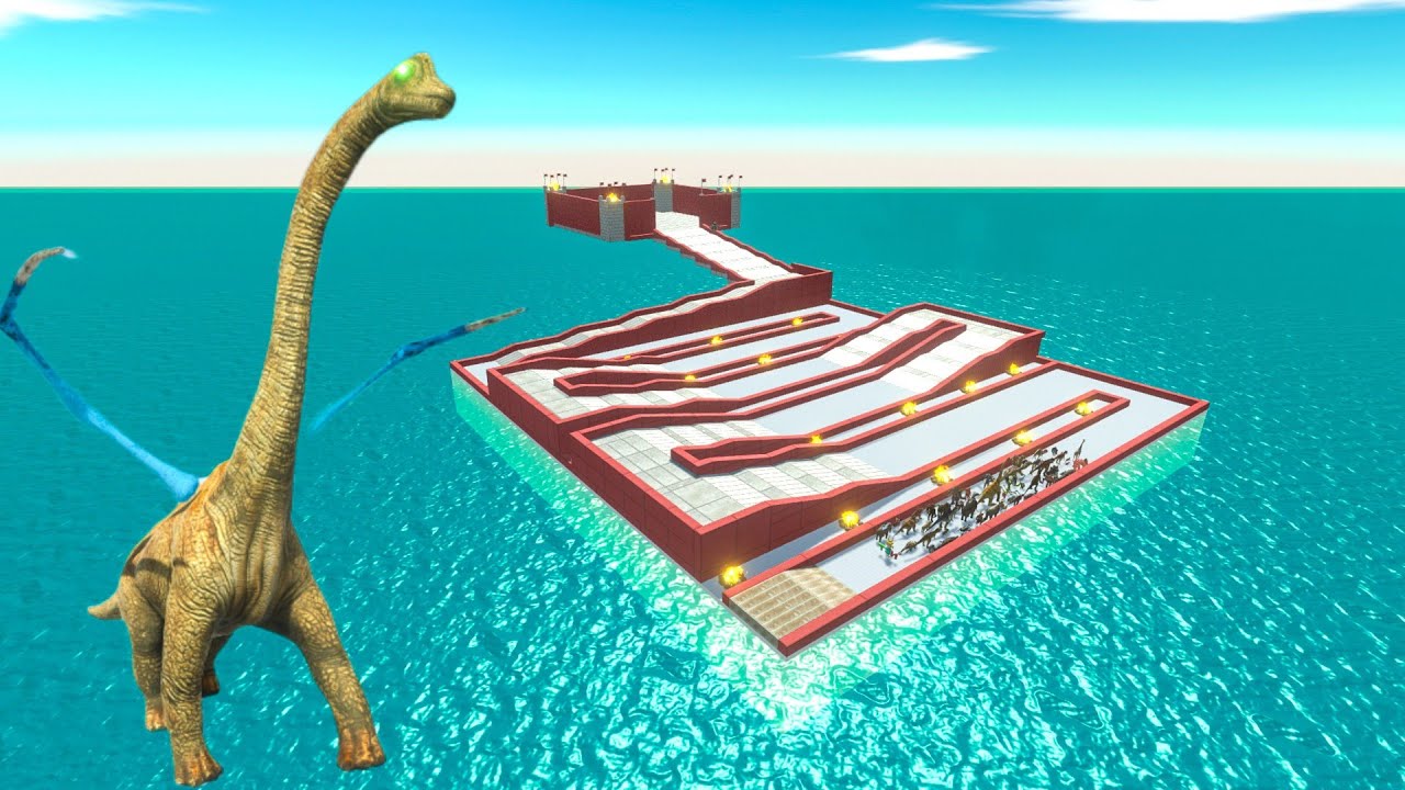 Escape From Alien Brachiosaurus - Last Survivor - Animal Revolt Battle Simulator