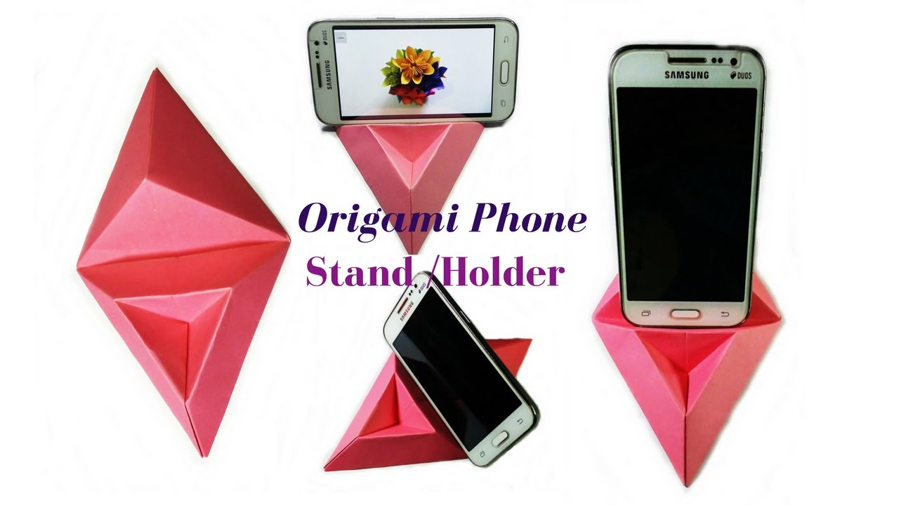 Origami:How to Make a Phone Stand/Holder || Paper Phone Stand || Useful Origami || Craftastic