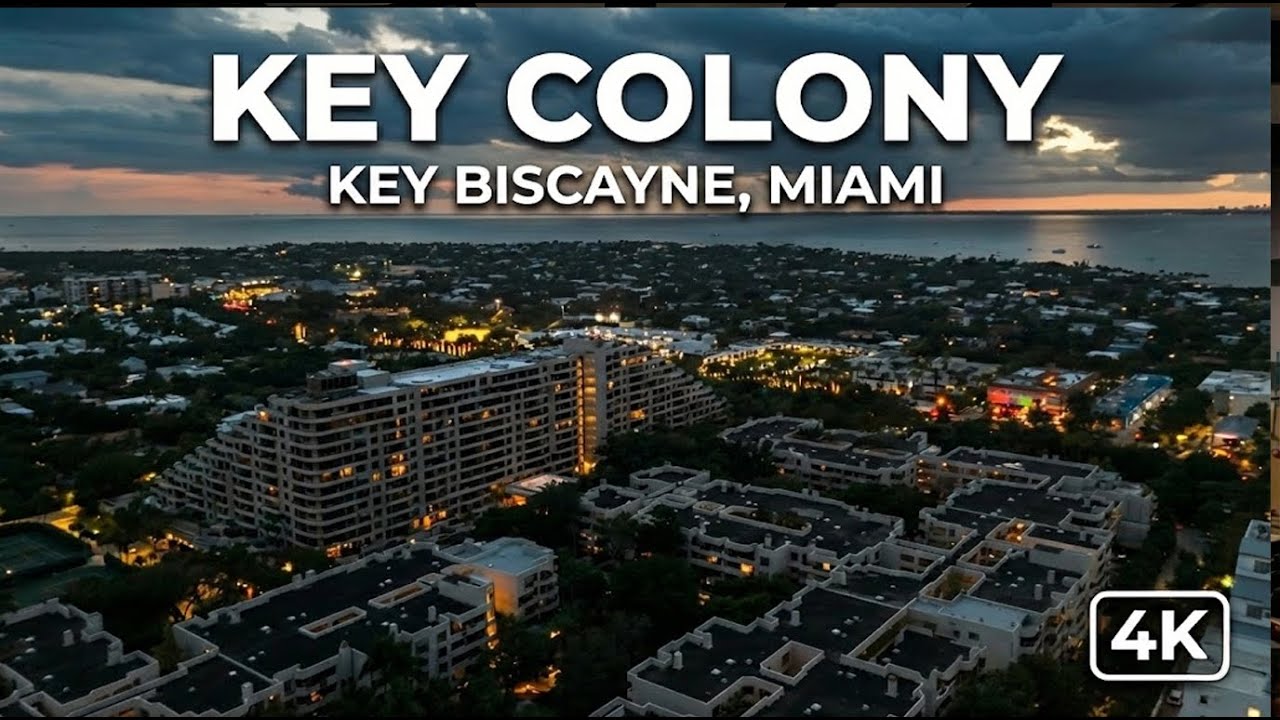 Living on an Island Paradise: Aerial Tour of Key Colony, Key Biscayne [4K Drone]