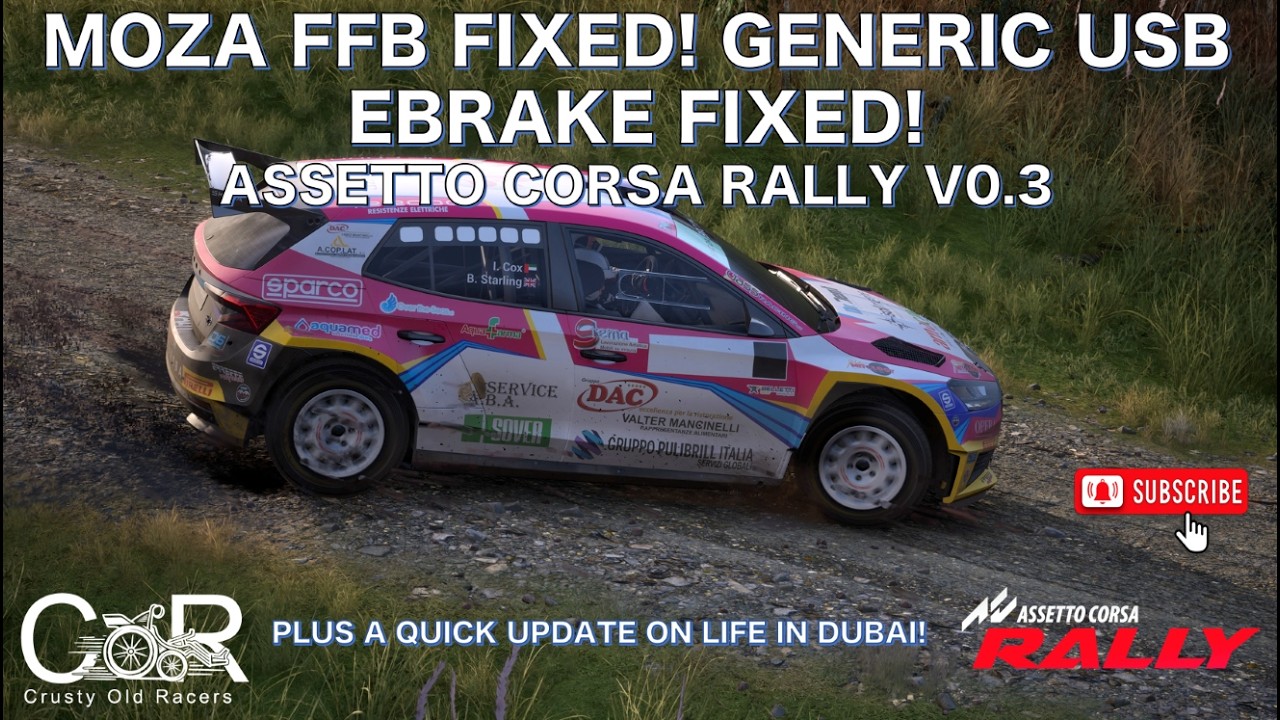 MOZA FFB FIXED! USB HANDBRAKE FIXED! Assetto Corsa Rally V0.3