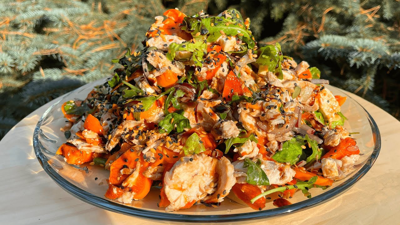 НЕОБЫЧНЫЙ САЛАТ ИЗ ХУРМЫ - Рецепт вкусного салата на праздничный стол.