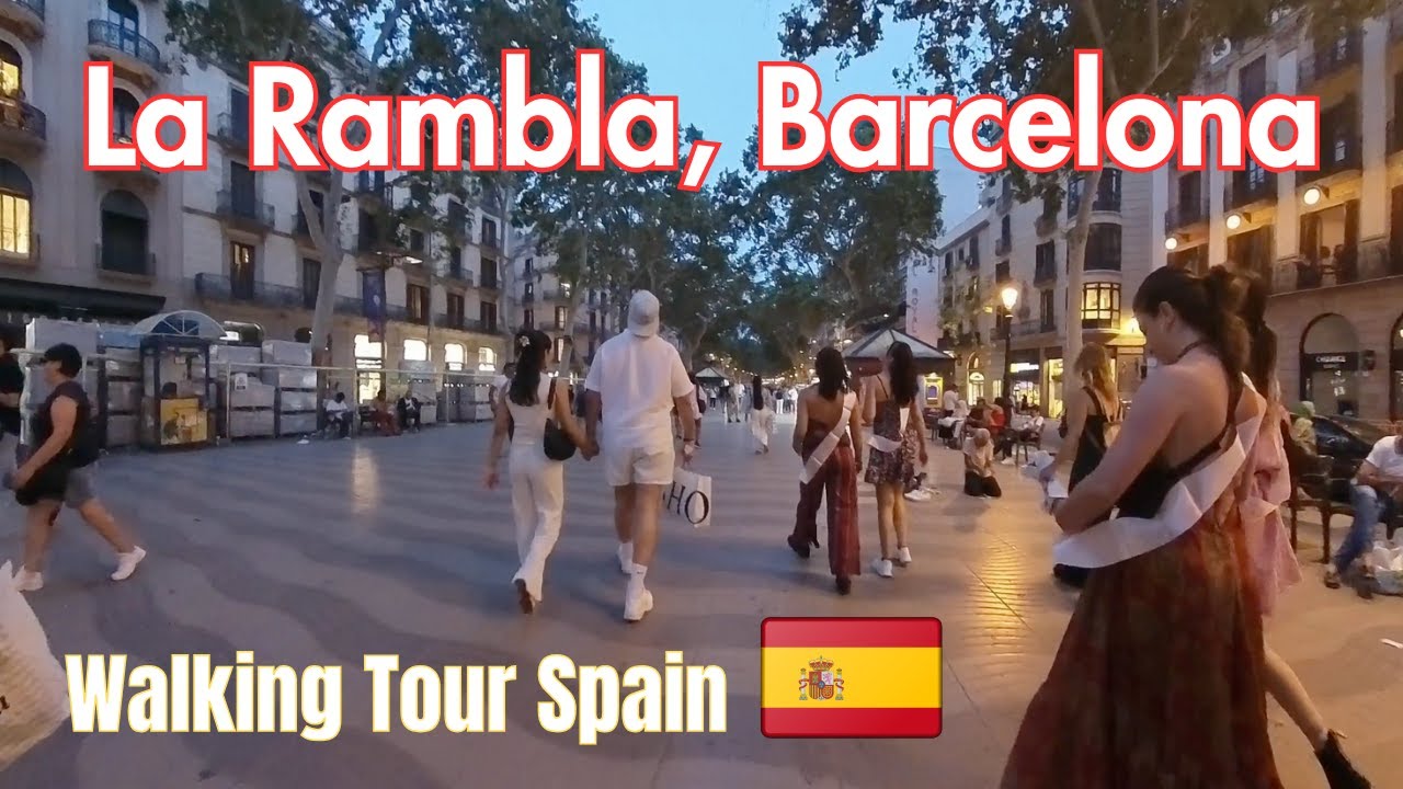 Walking Tour of La Rambla Barcelona | Most Famous Street in Spain