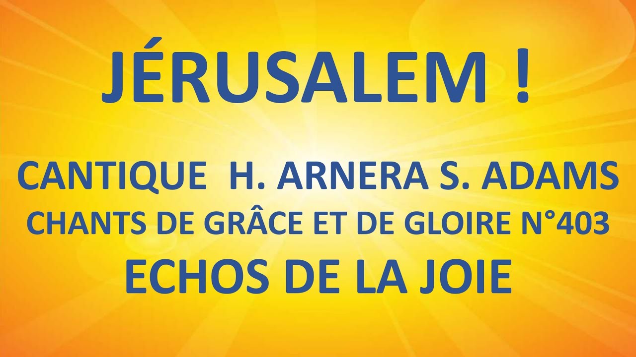 #403 JERUSALEM (UN JOUR, OH REVE ETRANGE)  H ARNERA S  ADAMS CGG1