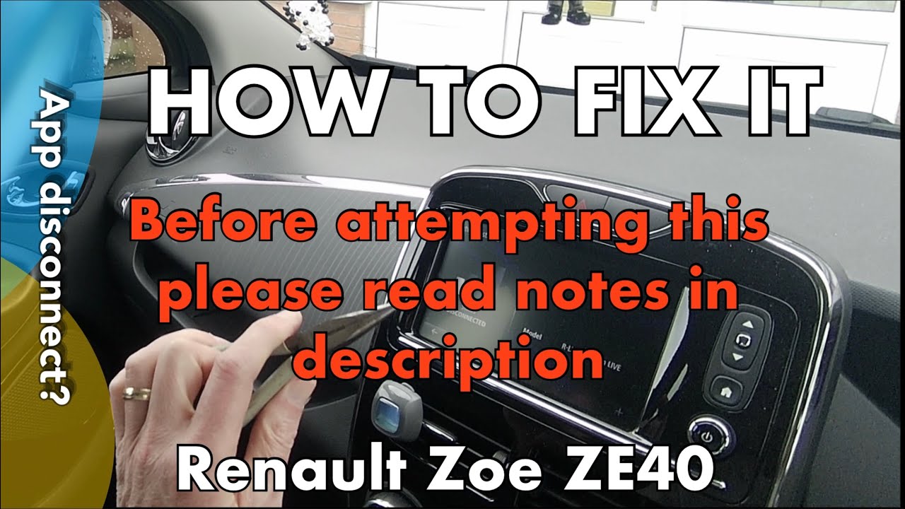How to fix the app on your Renault Zoe ZE40 .Please carefully read notes in description