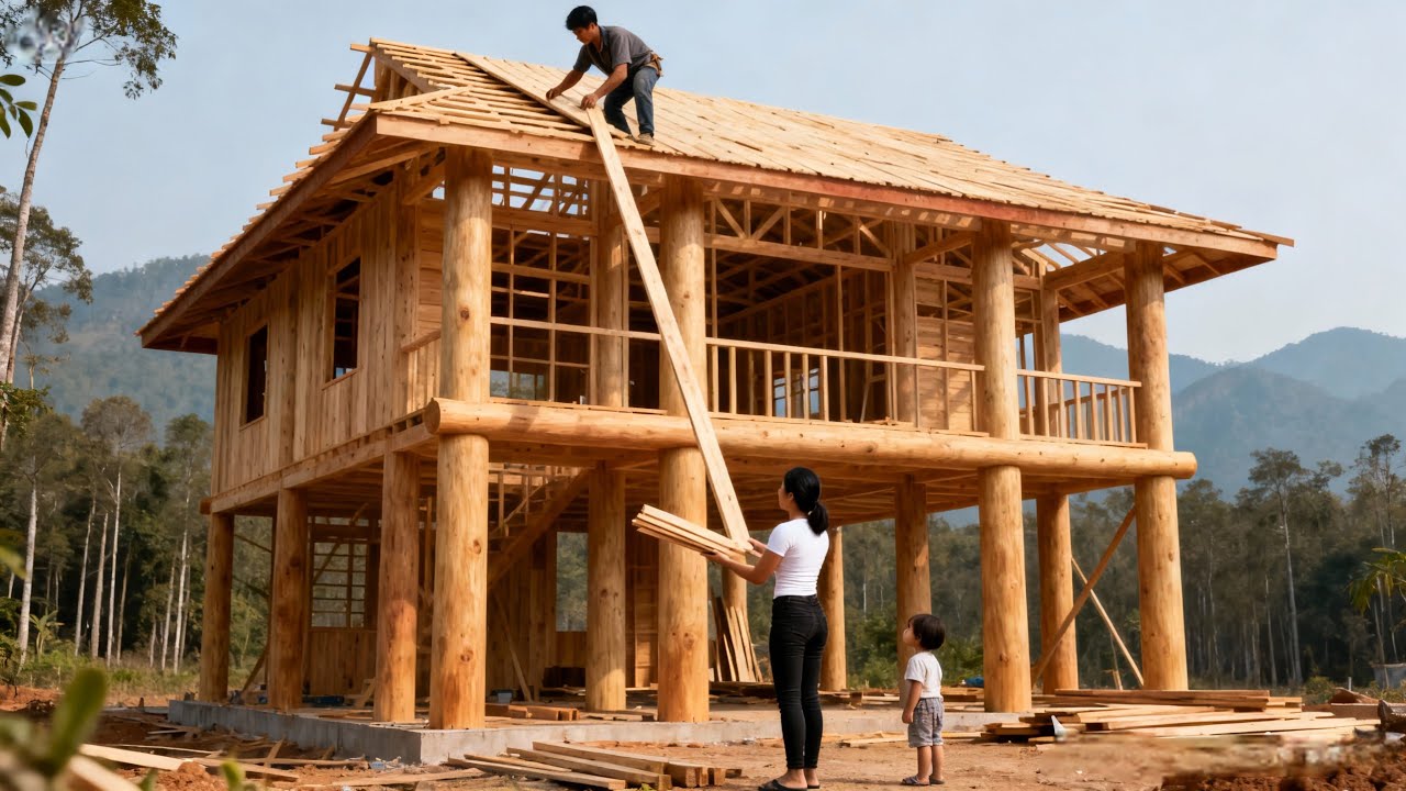A small family transformed a barren piece of land into their dream home after years of planning.