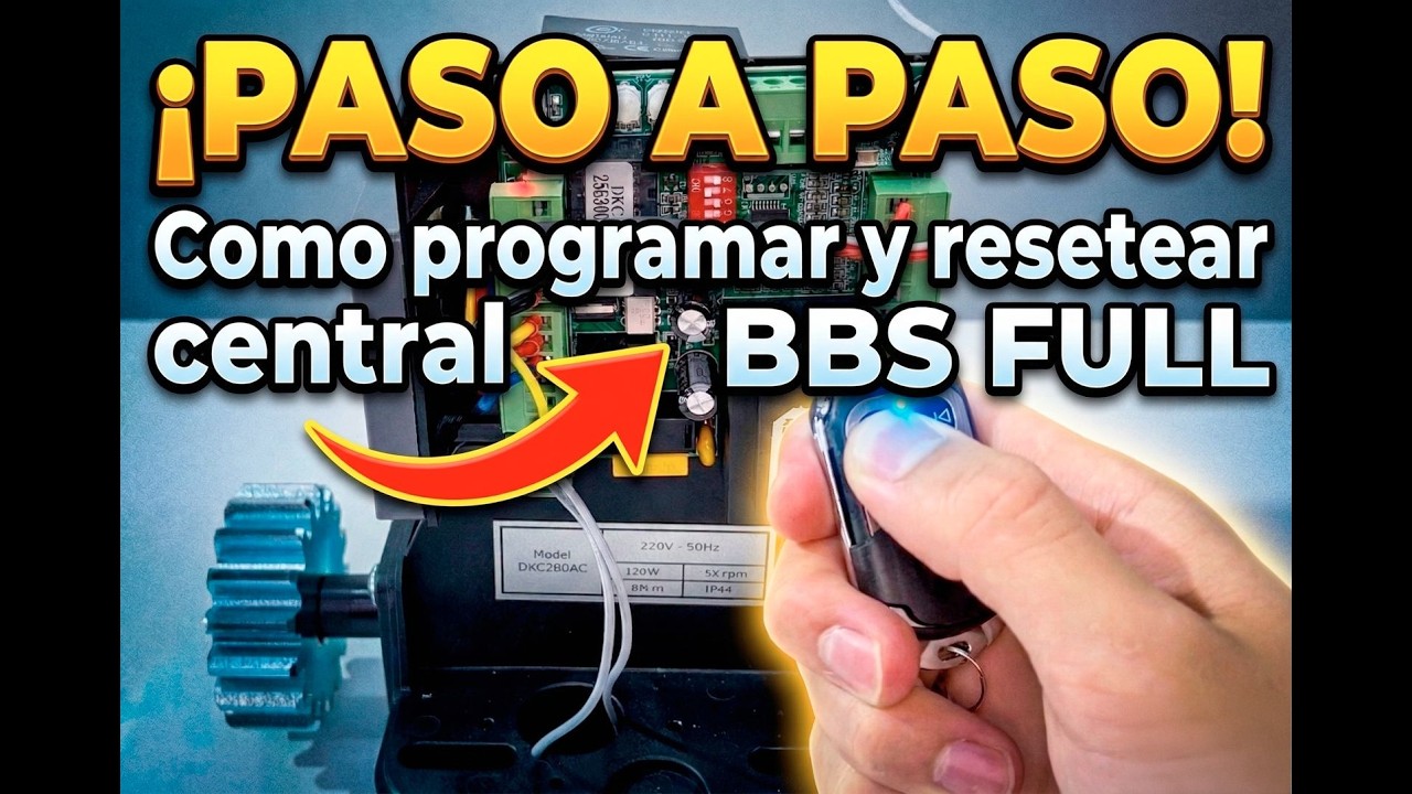 Cómo grabar y resetear un control remoto Bbs Motion en central BBS FULL