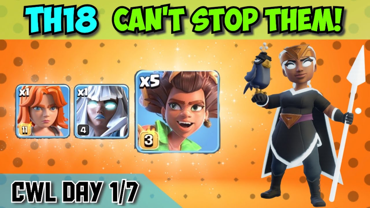 TH17 RC Charge Root Riders Against TH18 | UNSTOPPABLE ARMY?? | CWL Day 1/7