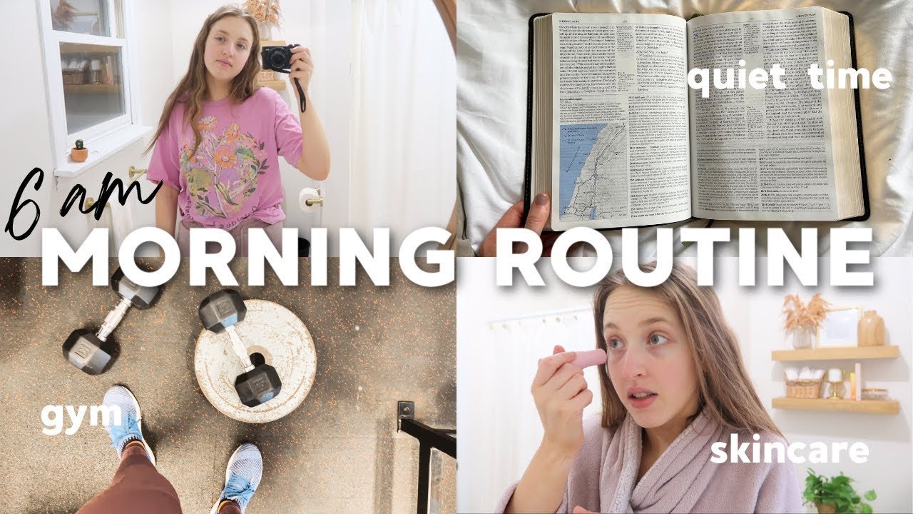 REALISTIC 6AM MORNING ROUTINE BEFORE WORKING 9-5 | Easy healthy habits to start your day off right!