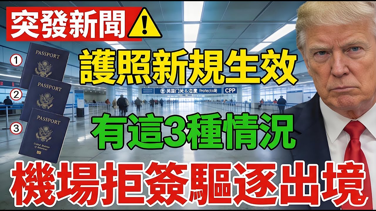 2026年1月起，老人護照新規正式生效：這幾類人最要當心，有這3種情況，到了機場也走不了！#老年人旅行 #特朗普 #綠卡 #旅行貼士 #移民 #國會新聞#機場 #2026出境#護照新規 #海關嚴查