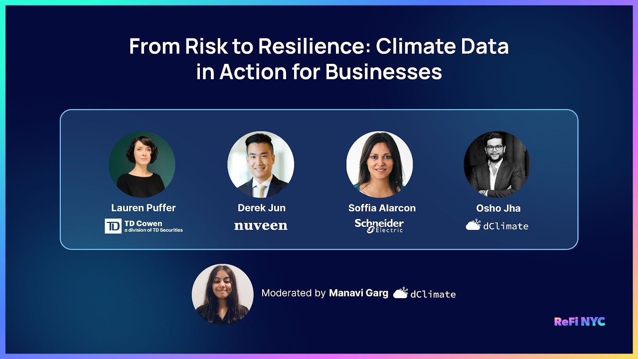 ReFi NYC 2023 - From Risk to Resilience: Climate Data in Action for Businesses