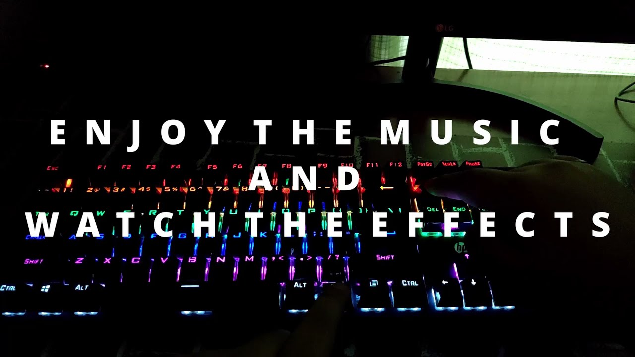 HP GK100 Mechanical Keyboard - All Backlight Modes | How to Change Keyboard RGB Lighting Effects