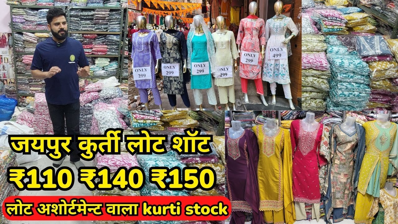 कुर्ती लोट शॉट जयपुर ₹110 ₹140 ₹150 | Assortment & Mix Kurti Lot Stock 2025 | Kurti Wholesale Jaipur