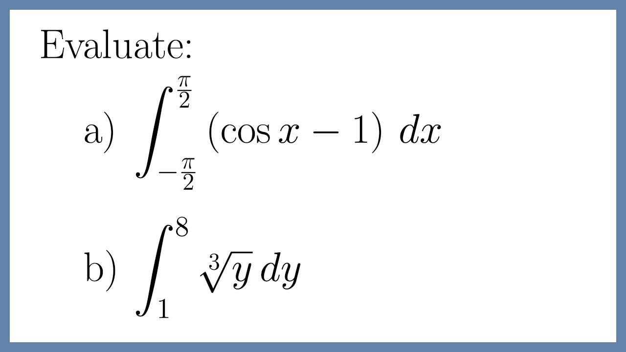 Two Examples of Part II of the Fundamental Theorem of Calculus (F.T.C. II)