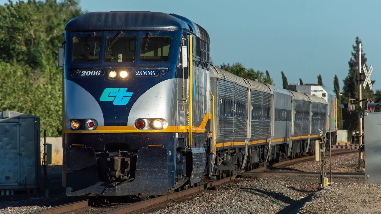 Freight and Passenger Train Action in California's Central Valley