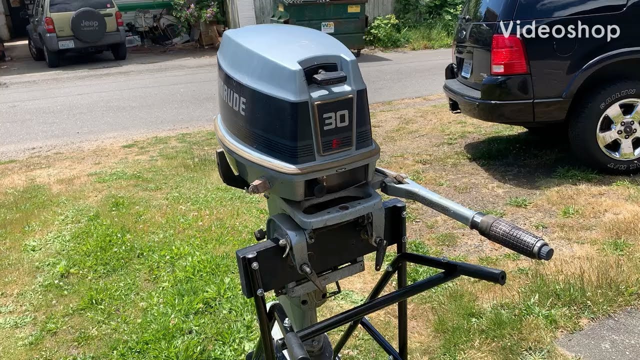 BARN FIND 22 years sitting Evinrude 30HP 1986 found Cleaned/Scrubbed FIXED