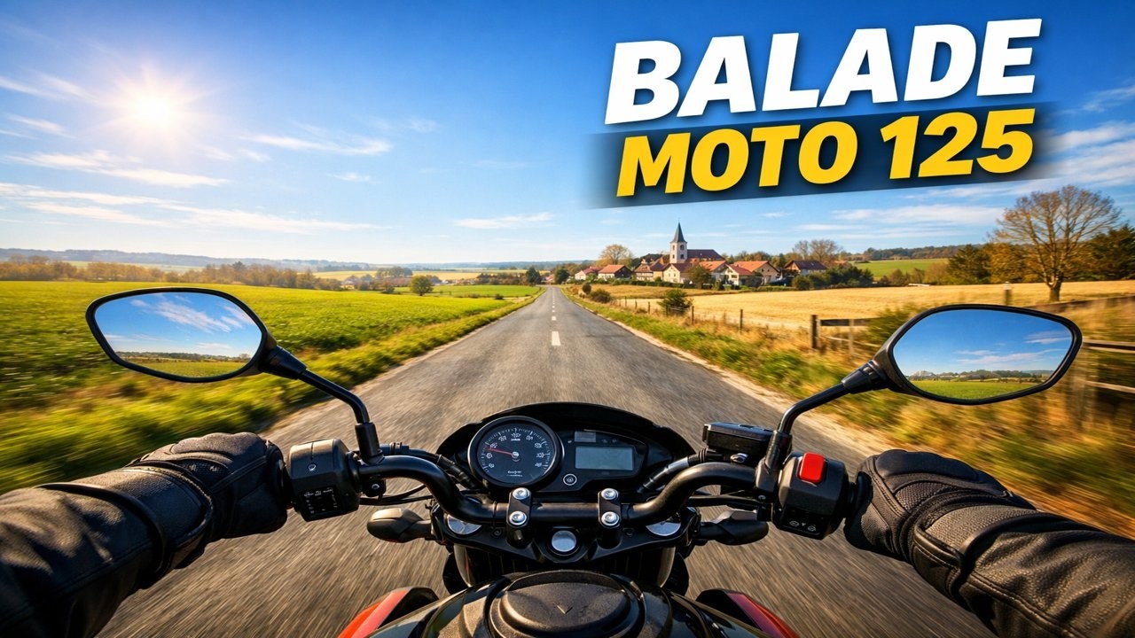 Balade Moto 125: En pleine nature 🌤️ | Route calme et paysages de fin d’hiver