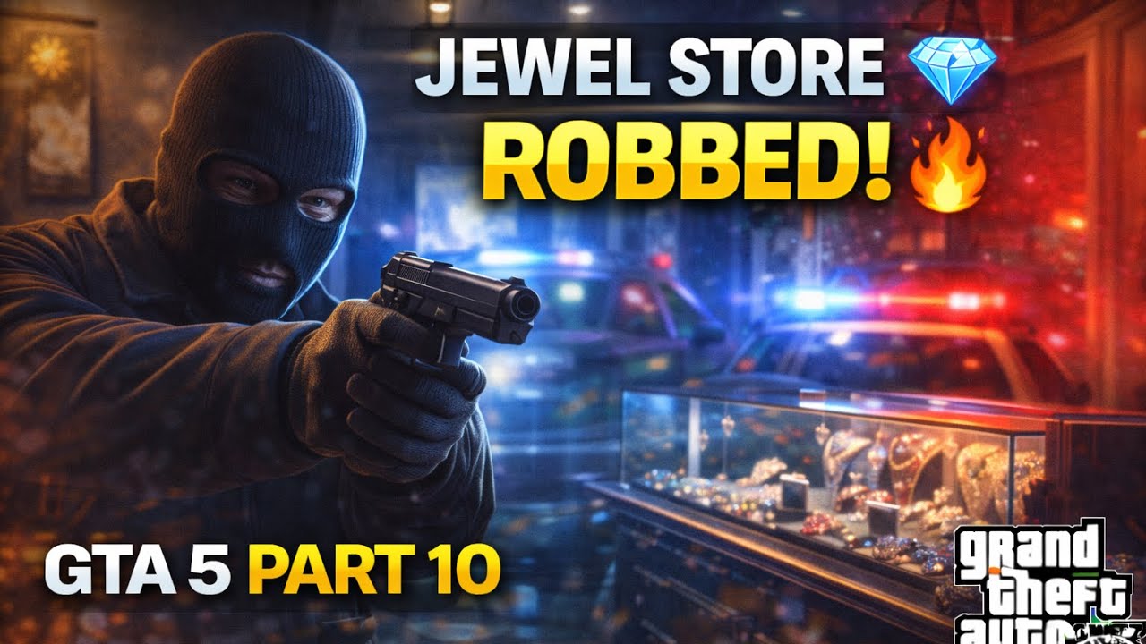 GTA 5 Part 10 – Jewel Store Heist 💎🔥 | First Big Heist Gameplay