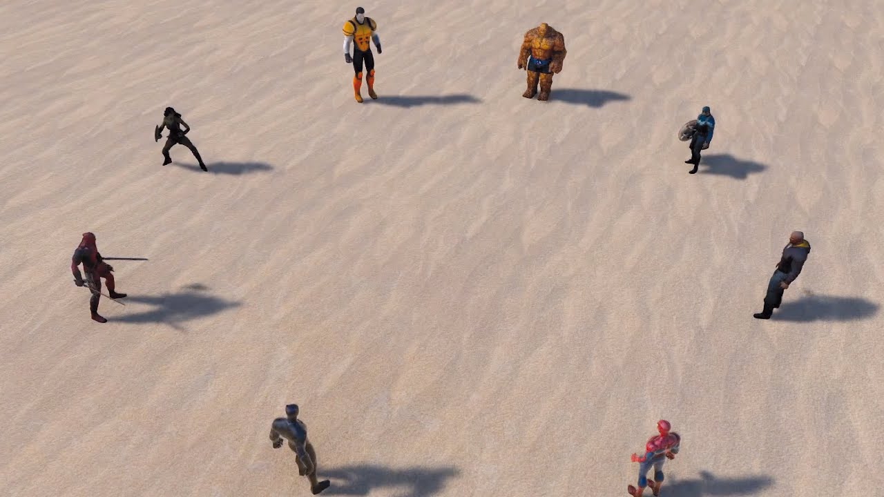 BATTLE OF 8 SUPERHEROES VS EACH OTHER - UEBS MODS - Ultimate Epic Battle Simulator