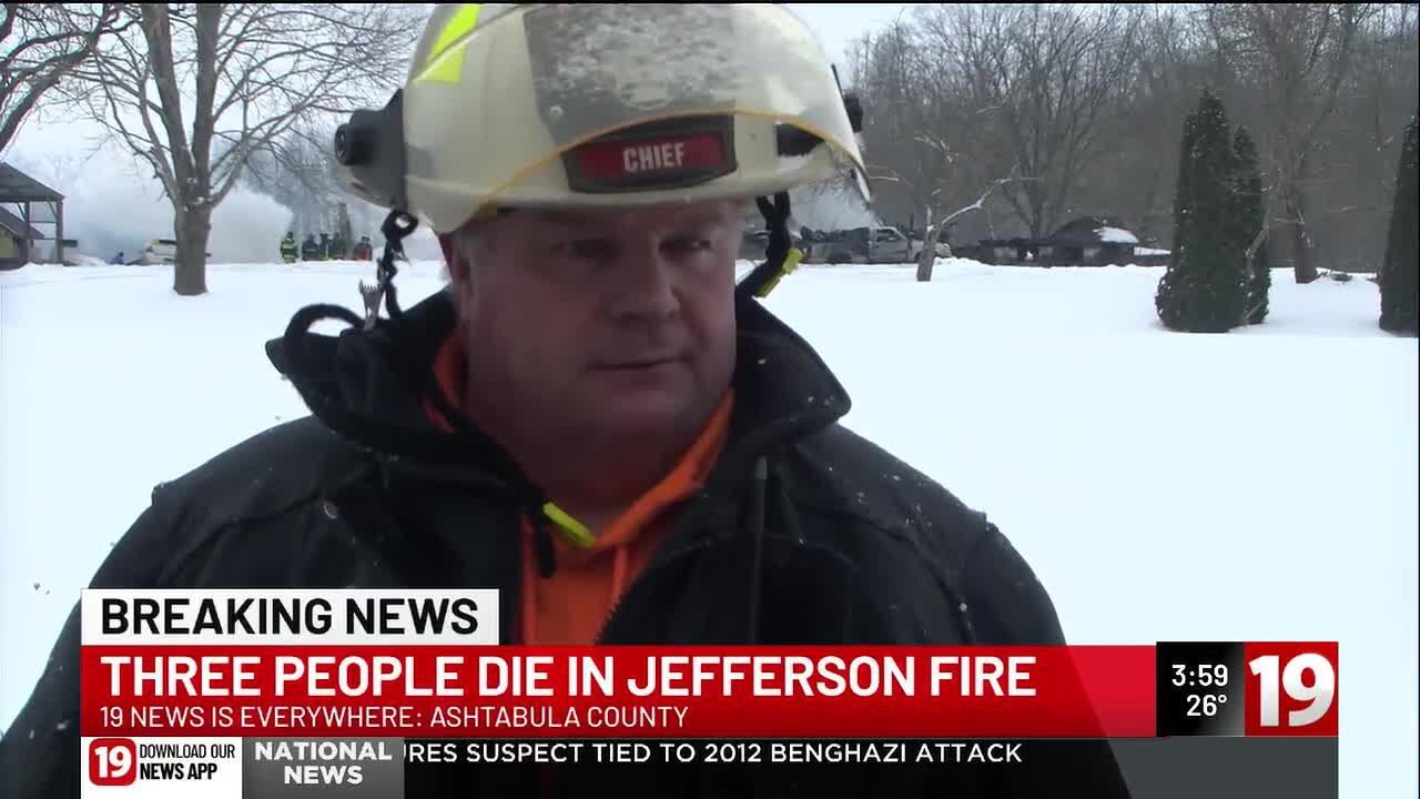 3 dead, 3 injured in Ashtabula County fire