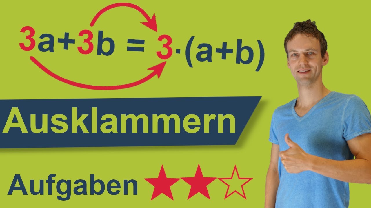 Terme ausklammern - Übungsaufgaben mit Lösung | Faktorisieren leicht lernen