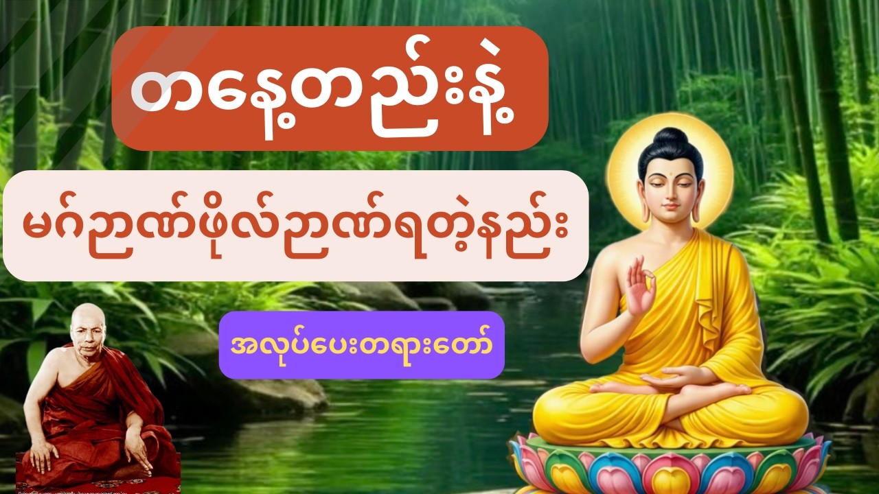 တနေ့တည်းနဲ့မဂ်ဉာဏ်ဖိုလ်ဉာဏ်ရတဲ့နည်းအလုပ်ပေးတရားတော် ၊ မိုးကုတ်ဆရာတော်ဘုရားကြီး