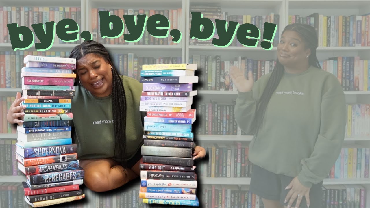 RUTHLESS BOOK UNHAUL 🤭📚 these 40+ books GOTTA go!!!!! 👋🏾