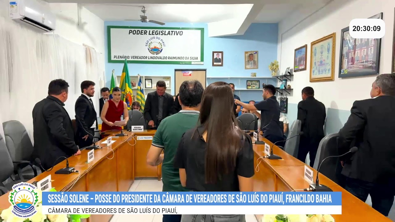 Sessão Solene – Posse do Presidente da Câmara de Vereadores de São Luís do Piauí, Francildo Bahia