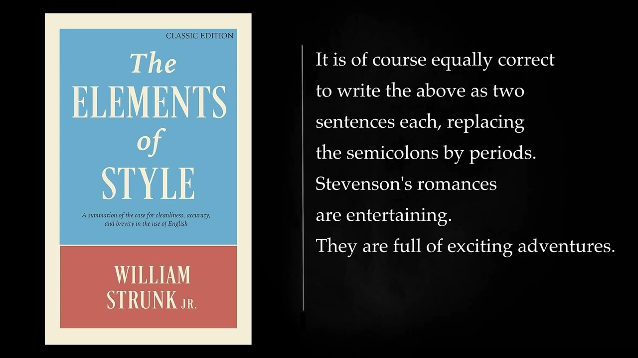 The elements of style by WILLIAM STRUNK, Jr.. Audiobook, full length