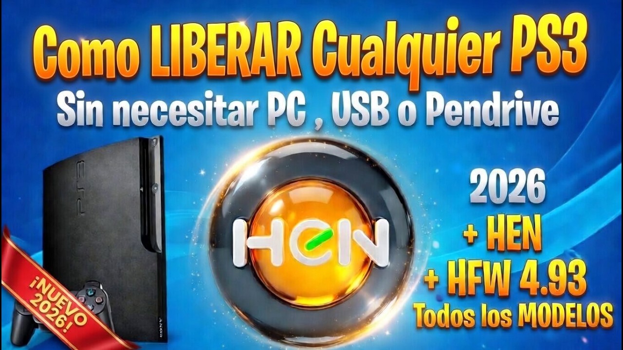 &iexcl;NOVEDAD 2026! C&oacute;mo LIBERAR cualquier PS3 sin necesidad de PC ni un USB, desde la propia CONSOLA.