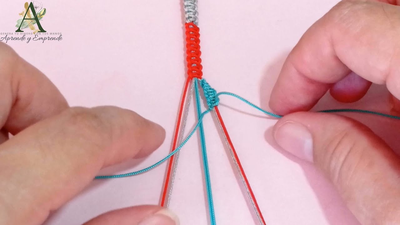 Pulsera tricolor entorchada DIY