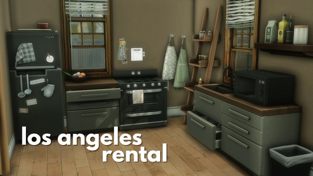 los angeles rental || the sims 4: speed build + cc links