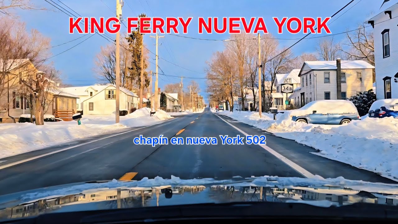Manejando después de la tormenta de nieve ☃️ en king ferry nueva York