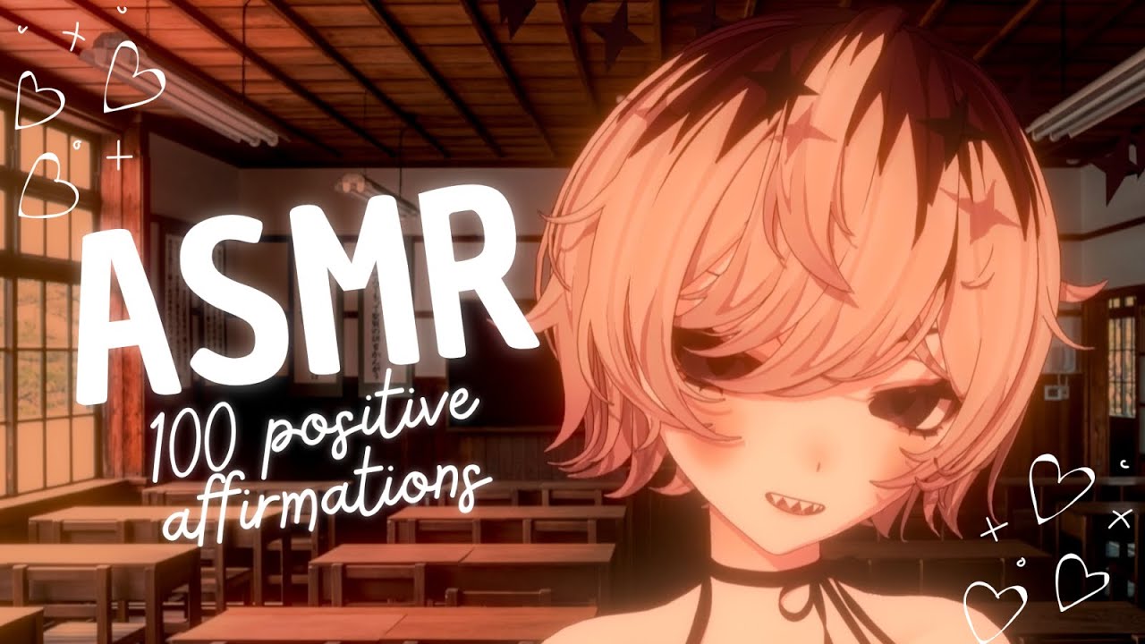 【ASMR】100 positive affirmations ! ❤️ | soft whispering, microphone brushing and more...