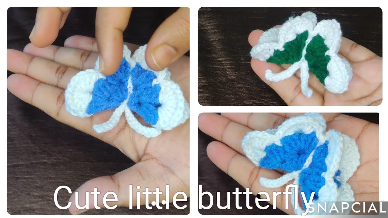 Cute little butterfly crochet design 🧶💕 #butterflycrochet #colourfulbutterfly #crochetdesign 