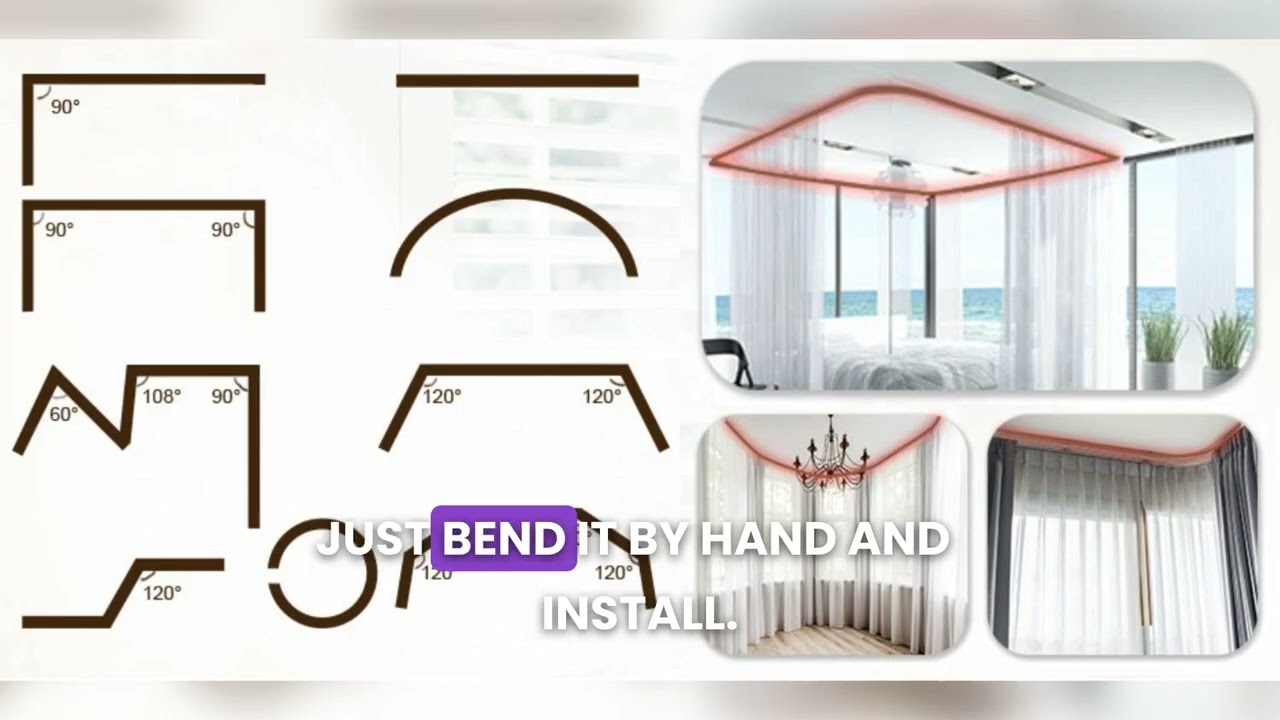 Transform Your Space Instantly with a Sleek Ceiling Curtain Track ✨