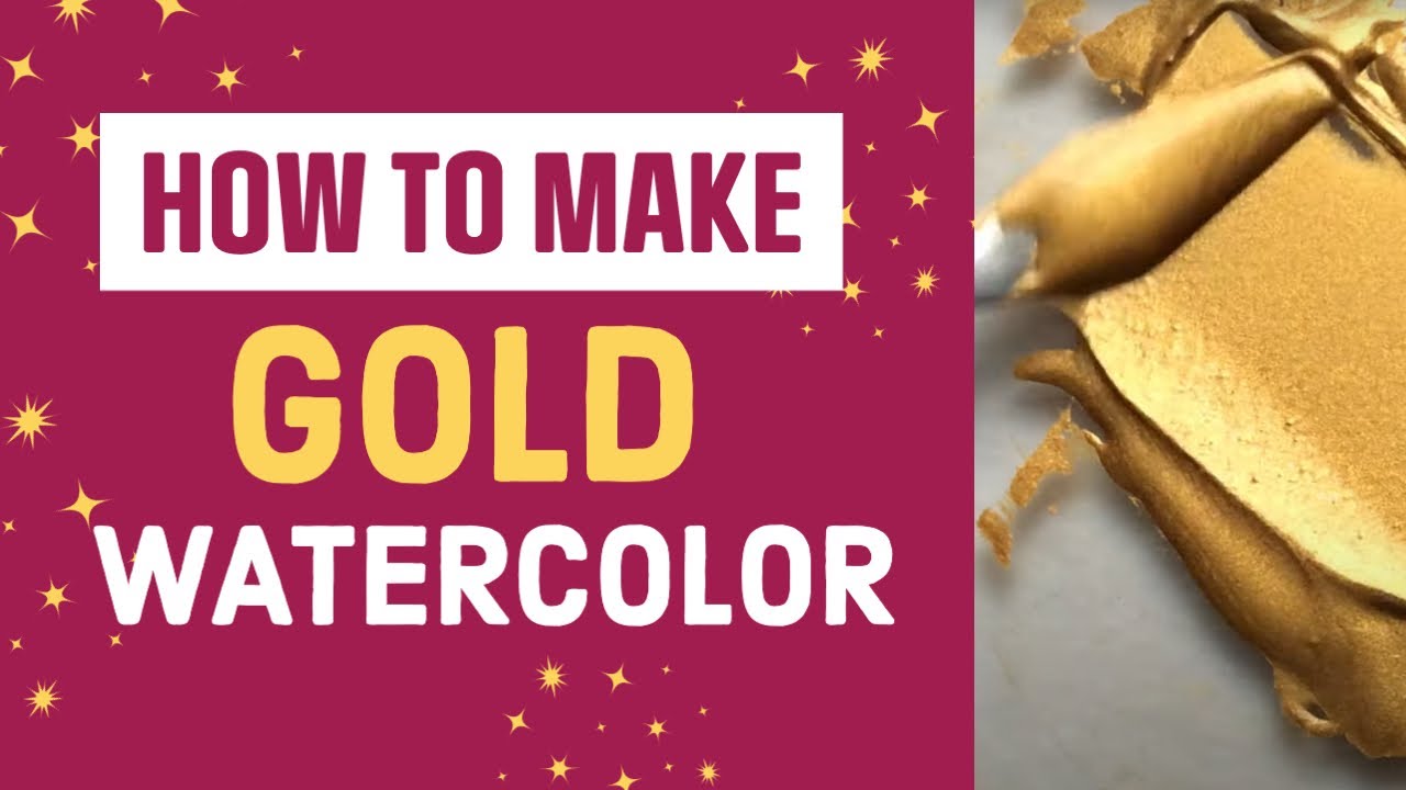 How to Make Watercolor Paint with Gold MICA No Mulling ❀ Easy Beginner Tutorial Handmade DIY