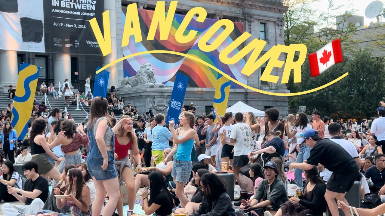 🇨🇦Downtown Vancouver BC, ☀️Summer and interesting entertainment ,relaxing walk ,Travel 🍁
