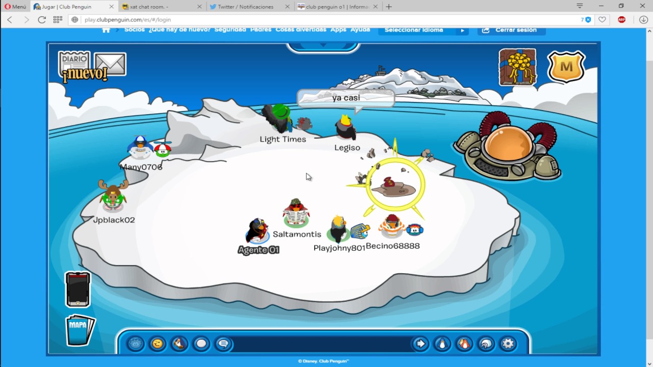 Momento del cierre de Club Penguin - 29 de Marzo de 2017.