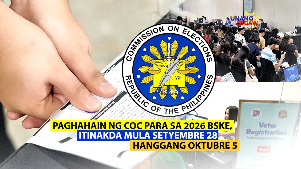 PAGHAHAIN NG COC PARA SA 2026 BSKE, ITINAKDA MULA SETYEMBRE 28 HANGGANG OKTUBRE 5 | TV48 STATION