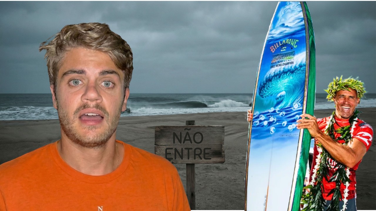 SURFEI NA PRAIA QUE O KELLY SLATER FOI CAMPEÃO... E PASSEI VERGONHA