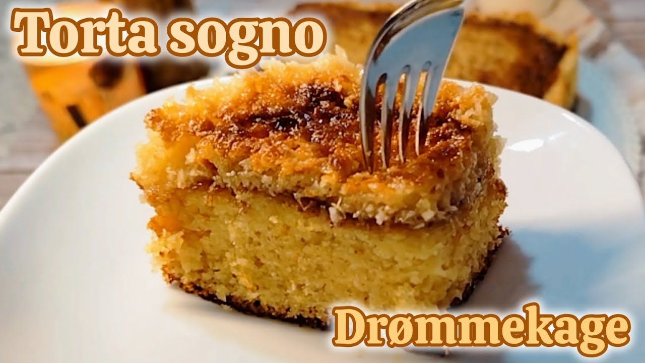 ✨ Torta Sogno al Cocco Caramellato  – Drømmekage Ricetta Danese🇩🇰