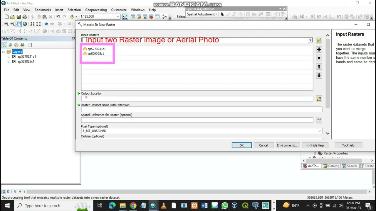 How to make a Mosaic raster dataset in ArcGIS?