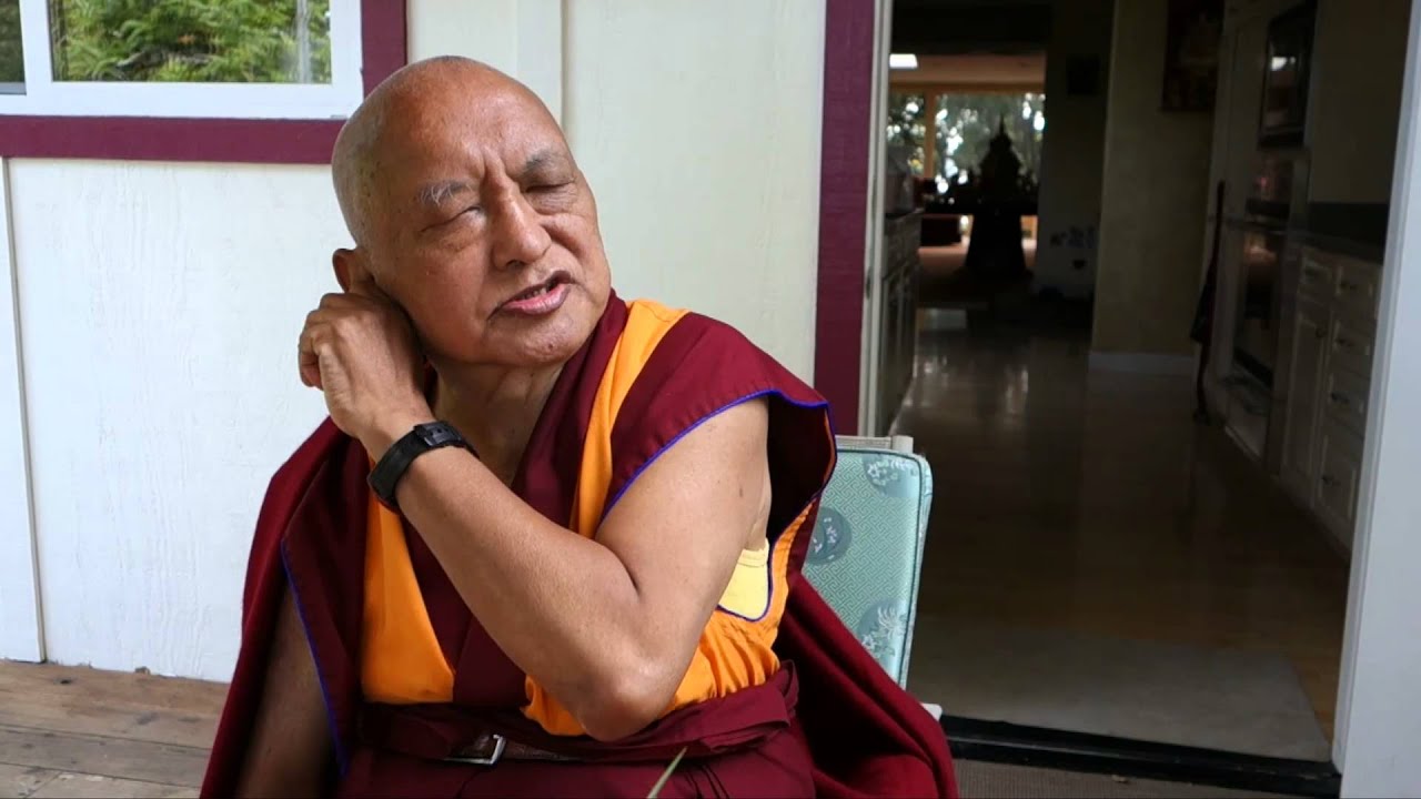 Lama Zopa Rinpoche talk about karma and emptiness of flowers