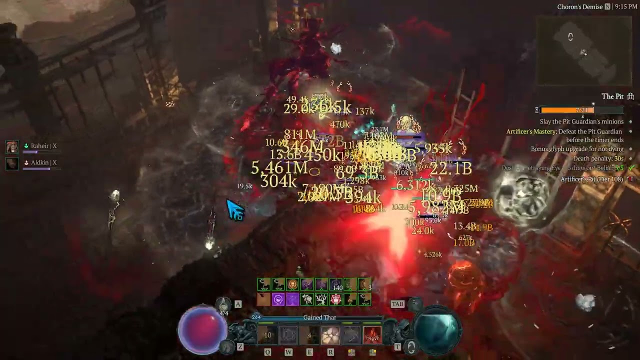 Diablo 4 S11 Necromancer Golem Pit 108 in 14:59, No Death, Belial Boss